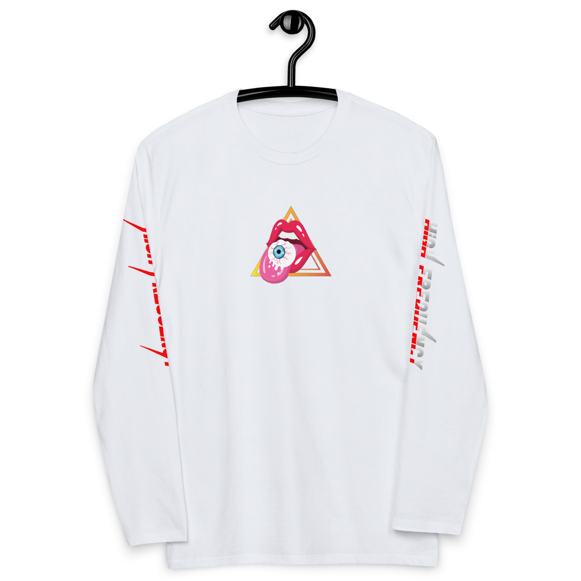 High Frequency white long sleeve tee